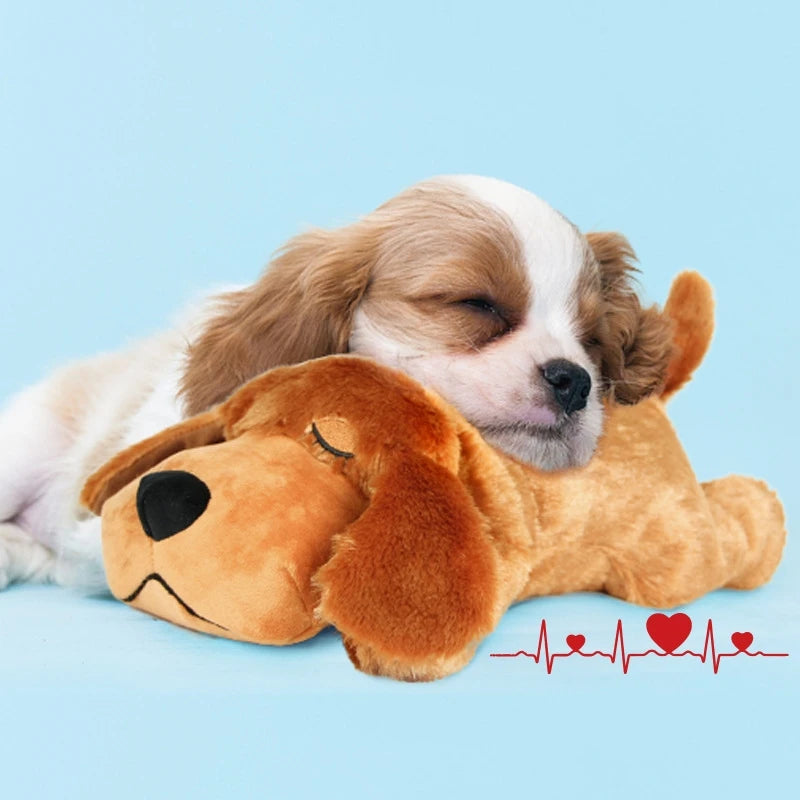 Pet Soothing Toys, Dog Anxiety Companion Sleep Simulation Heartbeat Plush Toys – the Perfect Gift for Your Furry Friend!